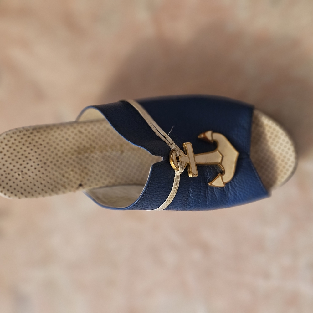 Nautical Blue Anchor Women's Sandals